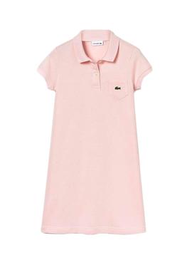 Vestido Lacoste Polo Rosa Claro Para Niña