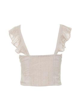 Top Only Maria Strap Beige Para Mujer