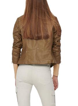 Chaqueta Only Gemma Faux Marrón Para Mujer