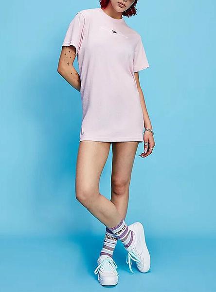 Vestido Camiseta Tommy Jeans Pastel Logo Mujer