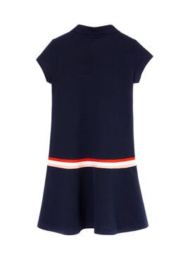 Vestido Lacoste 3Stripes Azul Niña