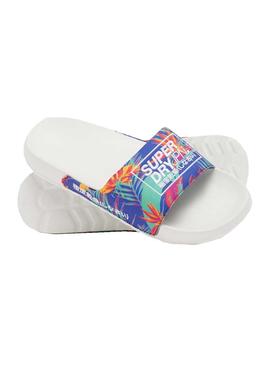 Chanclas Superdry Volley Pool Blanco Para Hombre