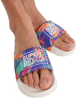 Chanclas Superdry Volley Pool Blanco Para Hombre