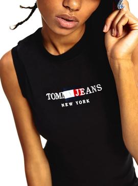 Vestido Tommy Jeans Timeless 2 Bodycon Negro Mujer