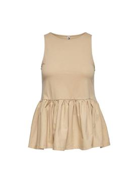 Top Only Emilia Life Beige Para Mujer