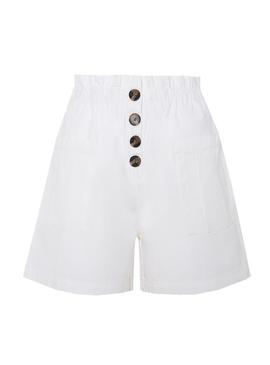 Short Pepe Jeans Nell Blanco Para Mujer