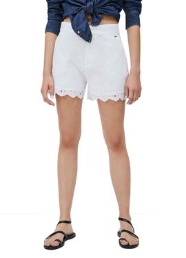 Short Pepe Jeans Nora Blanco Para Mujer