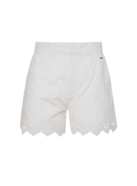 Short Pepe Jeans Nora Blanco Para Mujer