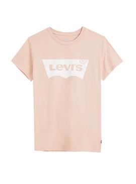 Camiseta Levis Seasonal Batwing Rosa Para Mujer