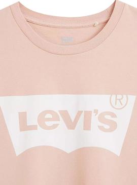 Camiseta Levis Seasonal Batwing Rosa Para Mujer