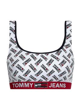 Top Bikini Tommy Jeans Bralette Blanco Para Mujer