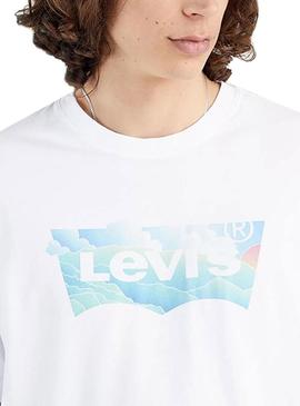 Camiseta Levis Relaxed Fit Blanco Para Hombre