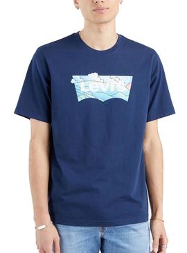 Camiseta Levis Batwing Cloud Azul Marino Hombre