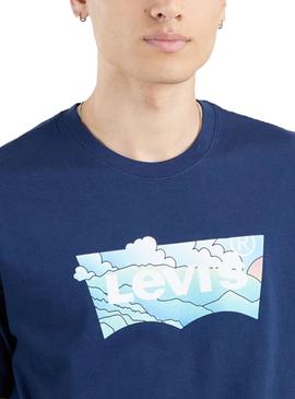 Camiseta Levis Batwing Cloud Azul Marino Hombre