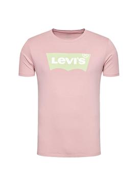 Camiseta Levis Housemark Graphic Rosa Para Hombre