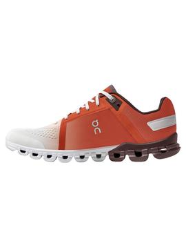 Zapatillas On Running CloudFlow Rust White Mujer