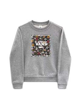 Sudadera Vans Print Box Gris Para Niña