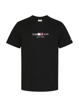 Camiseta Tommy Jeans Timeless Negro Para Hombre