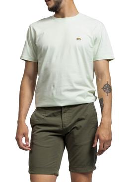 Bermuda Klout Chino Washed Verde Khaki para Hombre