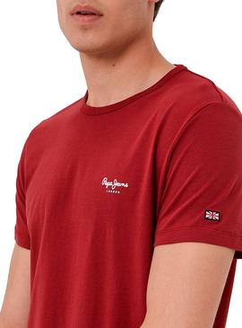 Camiseta Pepe Jeans Original Basic 3 Rojo Hombre