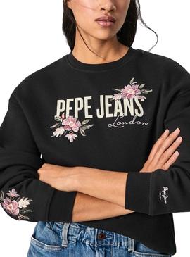 Sudadera Pepe Jeans Portia Negro Para Mujer