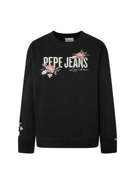 Sudadera Pepe Jeans Portia Negro Para Mujer