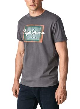 Camiseta Pepe Jeans Wesley Gris Para Hombre