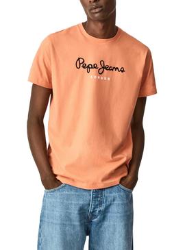 Camiseta Pepe Jeans Eggo Naranja Para Hombre