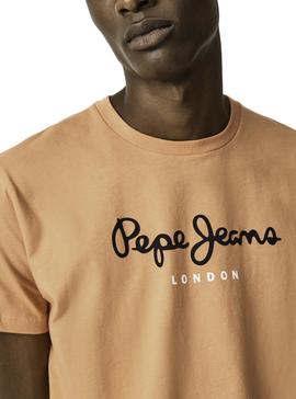 Camiseta Pepe Jeans Eggo Naranja Para Hombre