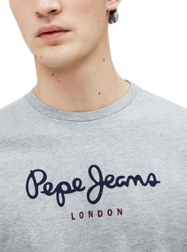 Camiseta Pepe Jeans Eggo Long Gris Para Hombre