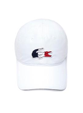 Gorro Lacoste Logo Oversize Blanco para Hombre