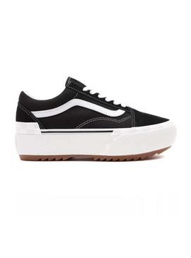 Zapatillas Vans Old Skool Stacked Negro Para Mujer