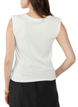 Camiseta Naf Naf Holidays Blanco Para Mujer