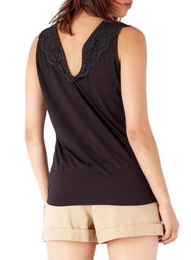 Blusa Naf Naf Crochet Negro Para Mujer