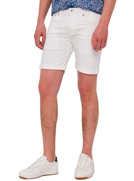 Bermuda Pepe Jeans Cane Short Blanco Para Hombre