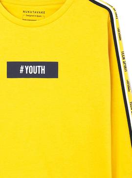Camiseta Mayoral Cintas Oro Amarillo Para Niño