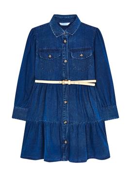Vestido Vaquero Mayoral Azul Denim Para Niña