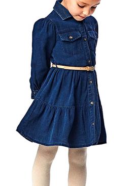 Vestido Vaquero Mayoral Azul Denim Para Niña