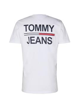 Camiseta Tommy Jeans Bold Flag Blanco Hombre