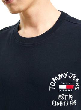 Camiseta Tommy Jeans Chest Written Marino Hombre 