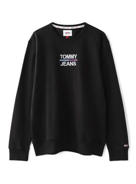 Sudadera Tommy Jeans Essential Negro Para Hombre
