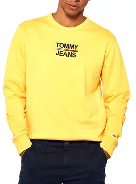 Sudadera Tommy Jeans Essential Amarillo Hombre