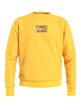 Sudadera Tommy Jeans Essential Amarillo Hombre