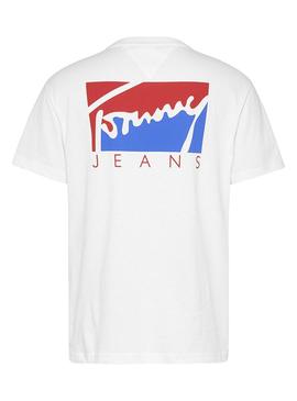 Camiseta Tommy Jeans Block Graphic Blanco Hombre