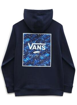 Sudadera Vans Print Box Back Azul Para Niño