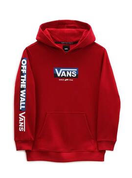 Sudadera Vans Easy Logo Rojo Para Niño