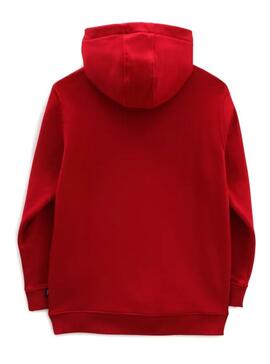 Sudadera Vans Easy Logo Rojo Para Niño