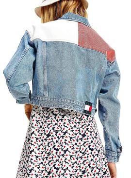 Chaqueta Tommy Jeans Crop Trucker Denim Mujer