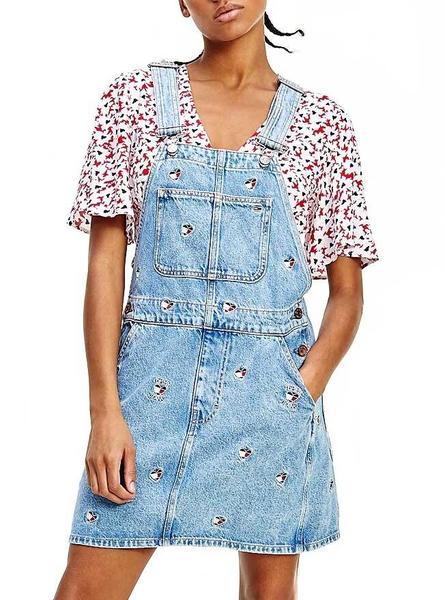 Peto Tommy Class Dungaree Denim Mujer