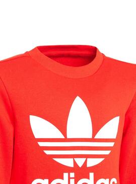 Chándal Adidas Crew Set Rojo Para Niña